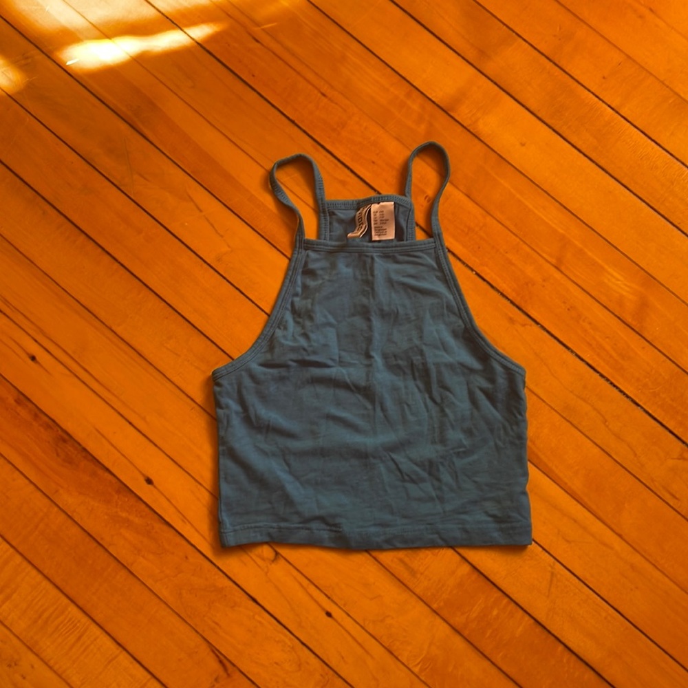 Royal blue cropped tank top